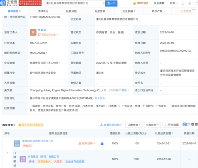 抖音集團投資成立數字信息技術公司，布局數字廣告設計及代理新領域